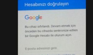 Hesabınızı Doğrulayın Bu Cihaz Sıfırlandı