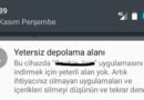 Yetersiz Depolama Kullanılabilir hatası nasıl düzeltilir?