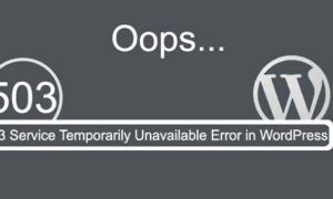 WordPress 503 Service Unavailable Hatası