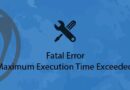 WordPress Önemli Hata Maksimum Uygulama Süresi Aşıldı