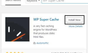 wp super cache kurulumu