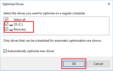 Windows 10'da Optimize Edilecek Sürücüleri Seçin