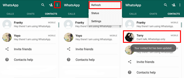 WhatsApp'i Yenile