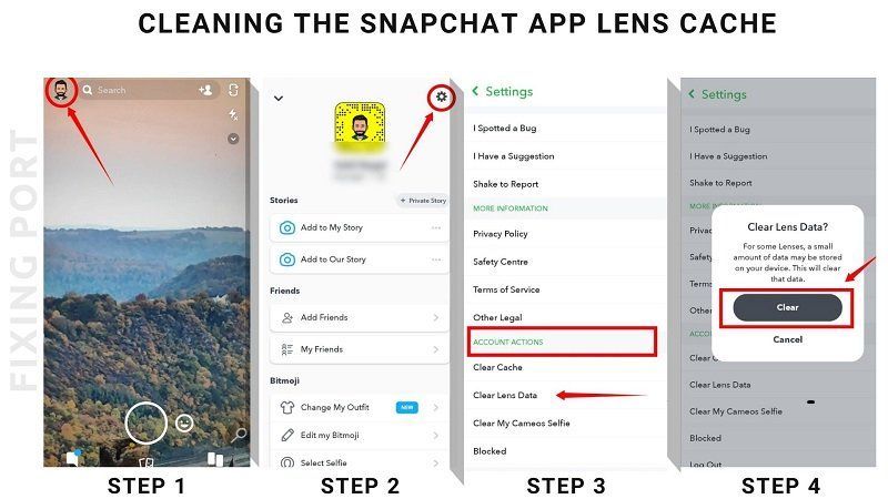 Snapchat Lens Veri Görüntüsünü Temizle
