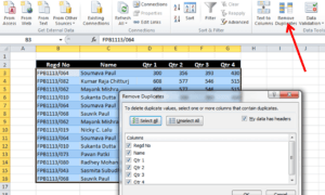 Microsoft Excel’de kopyaları kaldırma