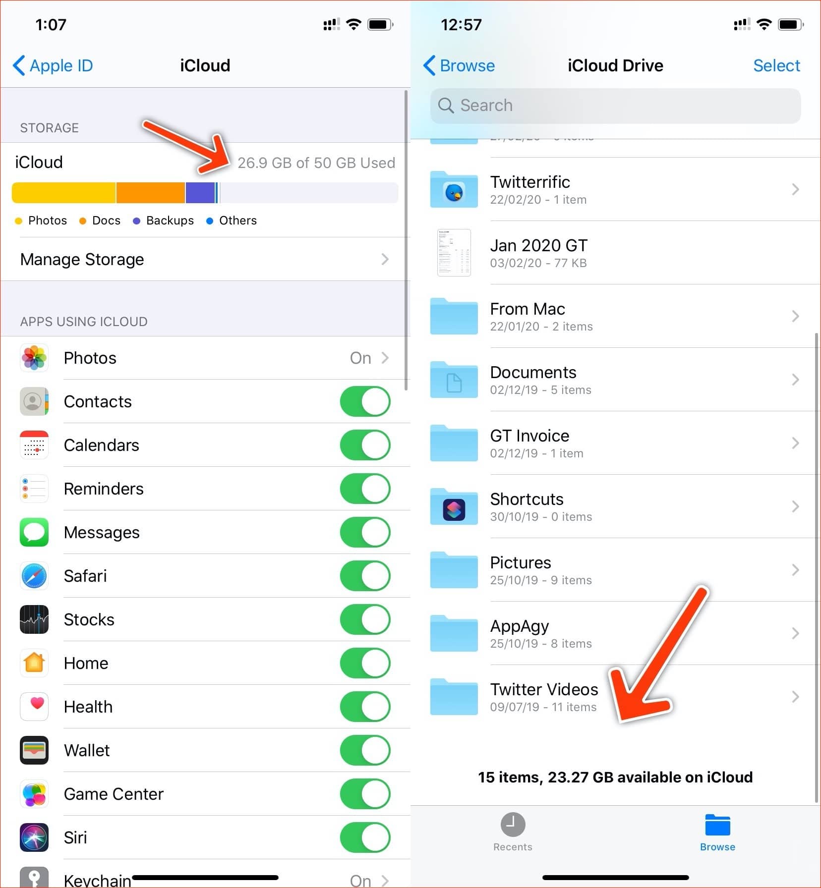 kalan icloud saklama alanı