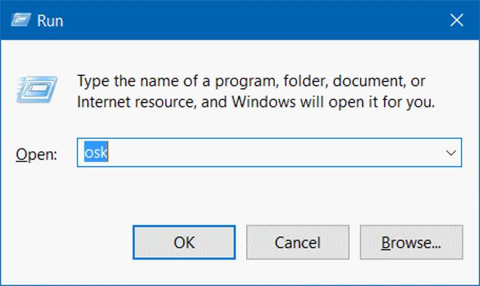Windows 10 pic2'de ekran klavyesini aç