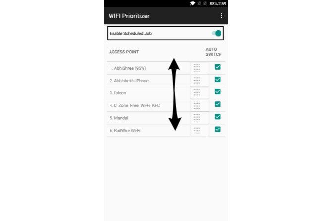 Wi-fi, öncelikli-üçüncü parti-app