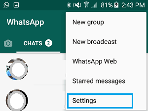 WhatsApp Ayarlarını Aç 