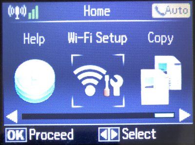 Kablosuz özellikli bir yazıcıda Wi-Fi Kurulumu seçeneği