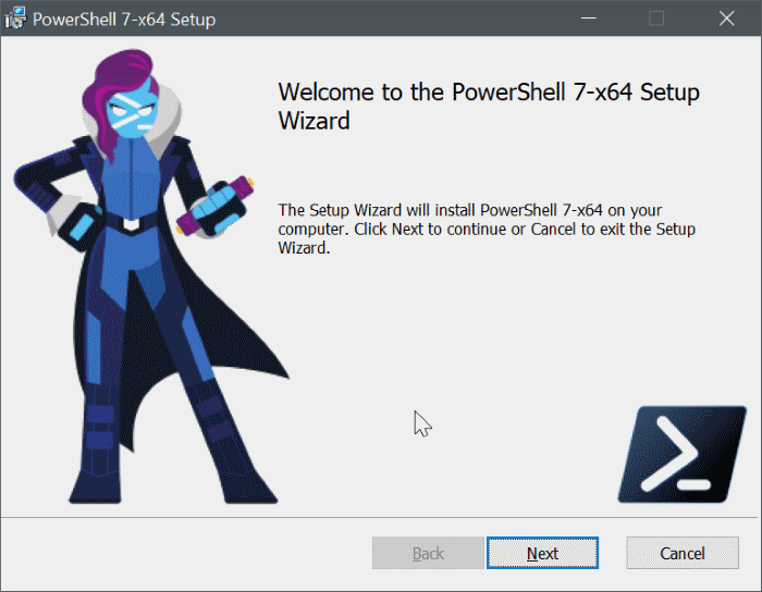Windows 10 pic7 üzerine powershell 7'yi yükleyin