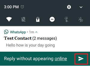 Android Telefondaki Bildirimden WhatsApp Mesajı Yanıtla