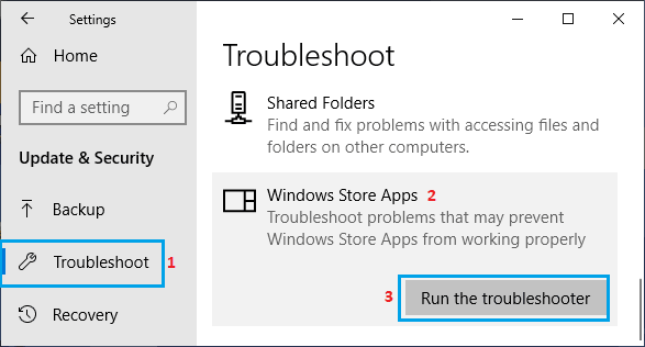Windows Mağazası Uygulamaları için Sorun Gidericiyi Çalıştır
