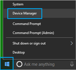 Windows 10'da Aygıt Yöneticisi Seçeneği