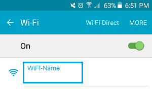 Android Telefonda WiFi'yi etkinleştir