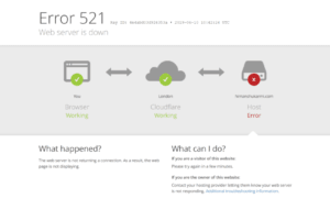 Error 521 web server is down