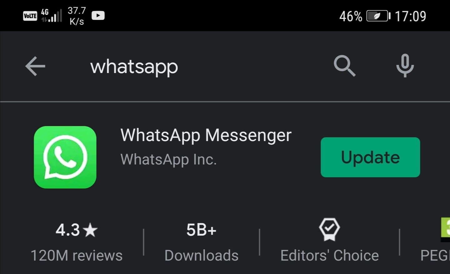 whatsapp android'i güncelle