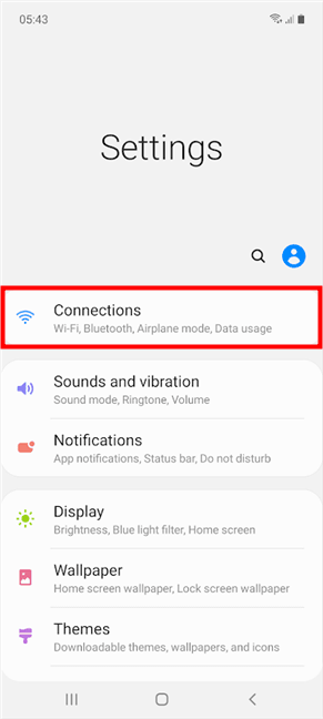 Samsung akıllı telefonlarında ve tabletlerinde Bluetooth'a erişmek için Bağlantıları açın
