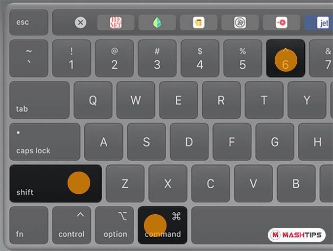 MacBook Pro Dokunmatik Çubuğunun Ekran Görüntüsü Almak İçin MacBook Kısayolu