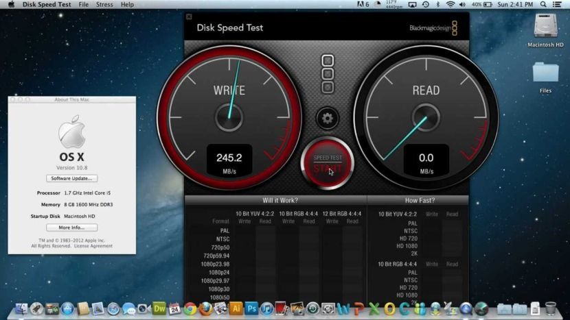 Blackmagic Disk Speed ​​Test SSD ve HDD Etkili Okuma Yazma Hızı