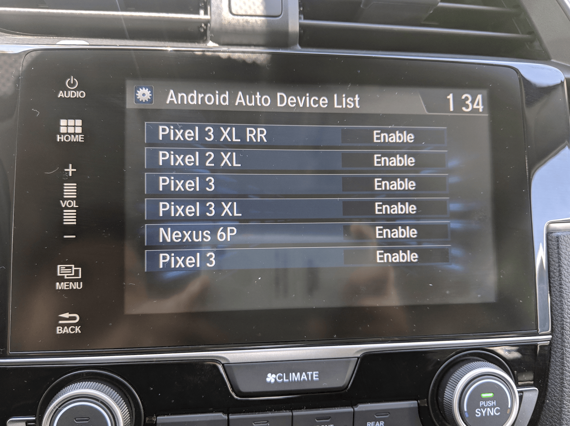 Android Auto Cihaz Listesi