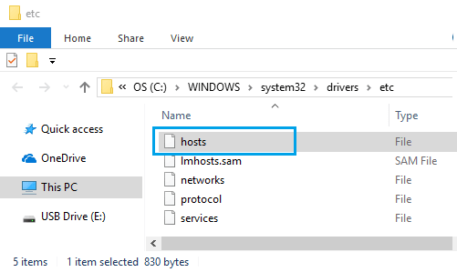 Windows 10'da Hosts Dosyasını Açın 