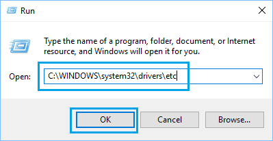 Windows 10'da Hosts Dosya Konumunu Açın