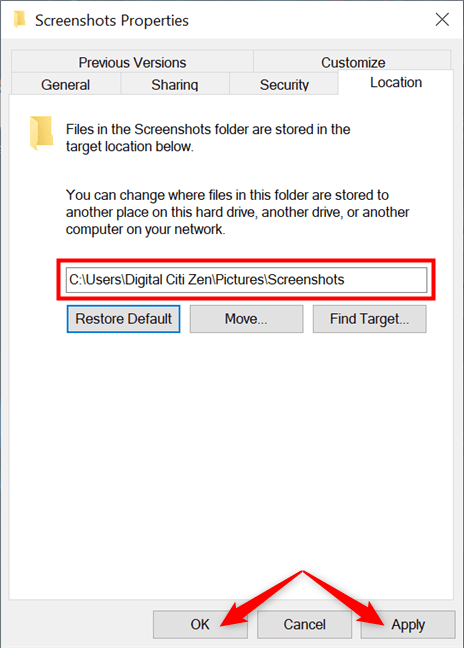 Windows 10'da ekran görüntülerini nerede bulacağınızı değiştirin