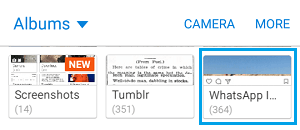 Android Telefondaki Galeri Uygulamasında WhatsApp Görüntüler Klasörü