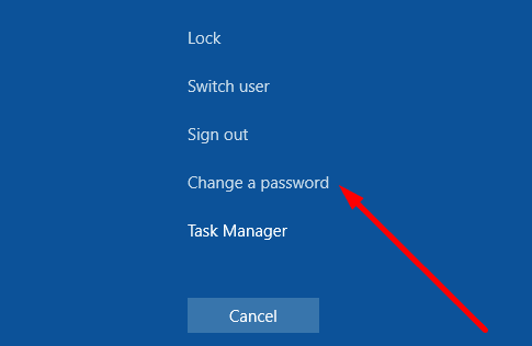 Windows 10 şifre değiştirme ekranı