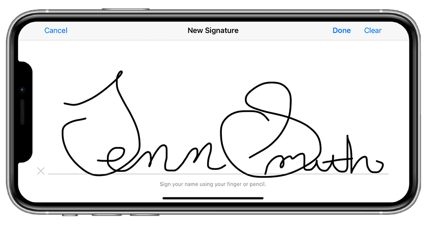 İPhone ile imza oluşturma