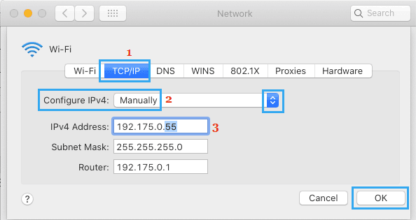 Mac'te IP Adresini Değiştirin