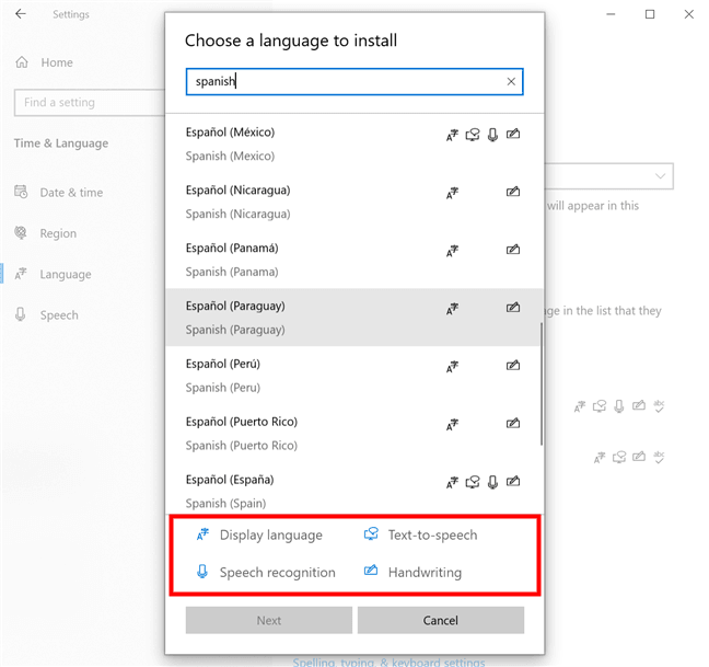 Windows 10'da dili, istediğiniz özellikleri içeren bir dile değiştirin