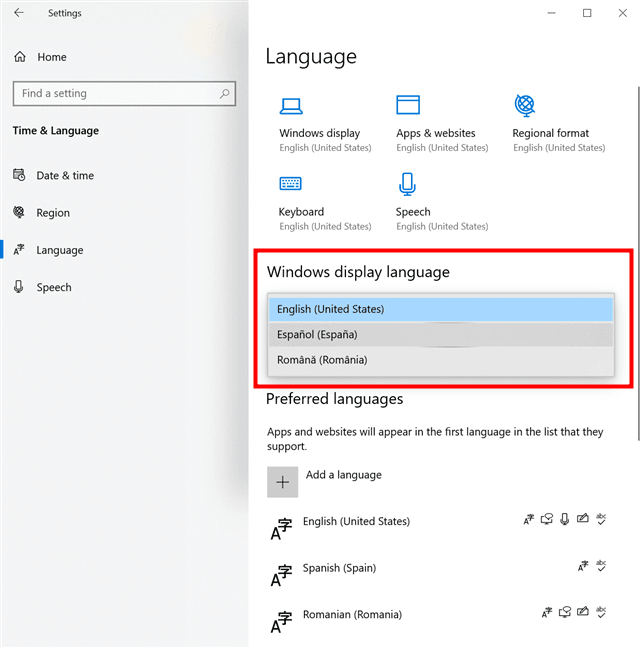 Dil paketine sahip olduğunuzda Windows 10'da dil nasıl değiştirilir