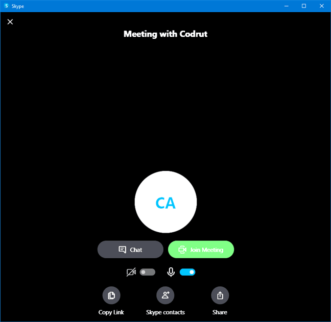 Skype toplantısına katılma seçenekleri
