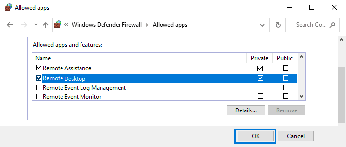 Windows Defender Güvenlik Duvarı Üzerinden Uzak Masaüstüne İzin Ver