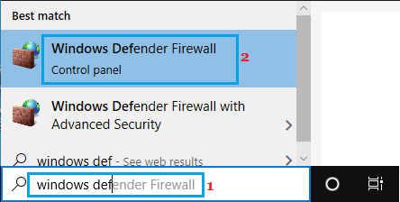 Windows Defender Güvenlik Duvarı'nı açın