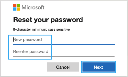 Yeni Microsoft Hesabı Parolasını Girin