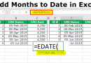 Excel’de Tarihe Ay Ekleme